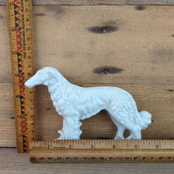 Vintage 1930s Porcelain Russian Wolfhound Borzoi Figure Made in Japan - Picture 10 of 10